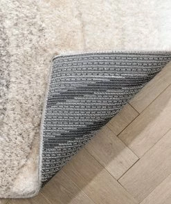 Well Woven Edina Geometric Circles Shag Ivory Grey 3D Textured Rug