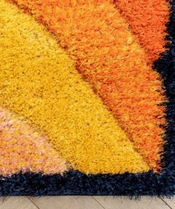 Well Woven Lowry Abstract Waves Shag Multi 3D Textured Rug