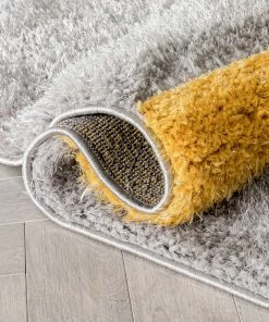 Well Woven Mori Modern Abstract Geometric 3D Textured Shag Yellow Grey Rug 17 Well Woven Mori Modern Abstract Geometric 3D Textured Shag Yellow Grey Rug