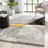 Well Woven Mori Modern Abstract Geometric 3D Textured Shag Yellow Grey Rug