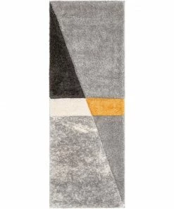 Well Woven Mori Modern Abstract Geometric 3D Textured Shag Yellow Grey Rug 19 Well Woven Mori Modern Abstract Geometric 3D Textured Shag Yellow Grey Rug