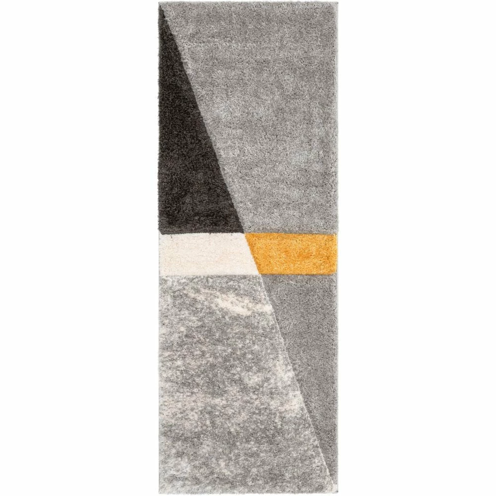 Well Woven Mori Modern Abstract Geometric 3D Textured Shag Yellow Grey Rug 8 Well Woven Mori Modern Abstract Geometric 3D Textured Shag Yellow Grey Rug