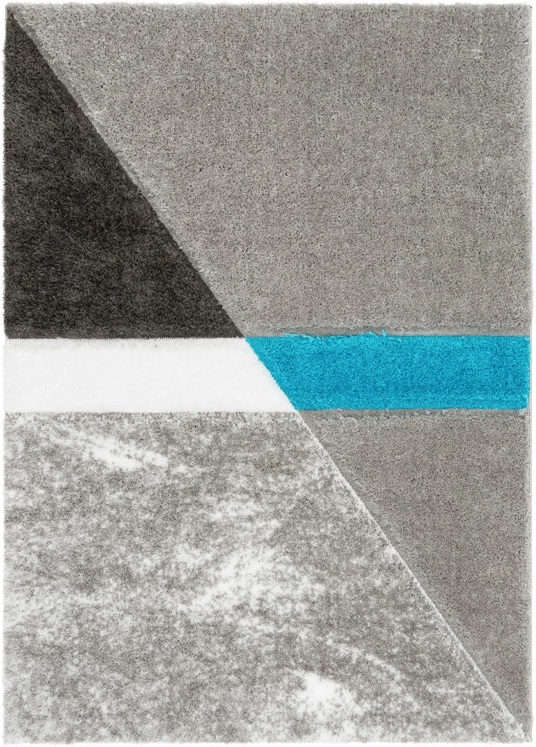 Well Woven Mori Modern Abstract Geometric 3D Textured Shag Grey Blue Rug 2 Well Woven Mori Modern Abstract Geometric 3D Textured Shag Grey Blue Rug