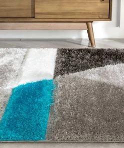 Well Woven Mori Modern Abstract Geometric 3D Textured Shag Grey Blue Rug 22 Well Woven Mori Modern Abstract Geometric 3D Textured Shag Grey Blue Rug