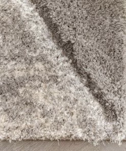 Well Woven Mori Modern Abstract Geometric 3D Textured Shag Pink Grey Rug