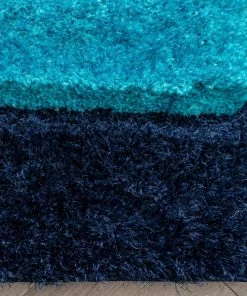 Well Woven Remi Contemporary Geometric Boxes 3D Textured Shag Multi Rainbow Rug