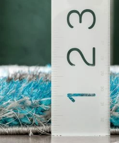 Well Woven Kenzo Retro Geometric Pattern 3D Textured Shag Teal Grey Rug 25 Well Woven Kenzo Retro Geometric Pattern 3D Textured Shag Teal Grey Rug