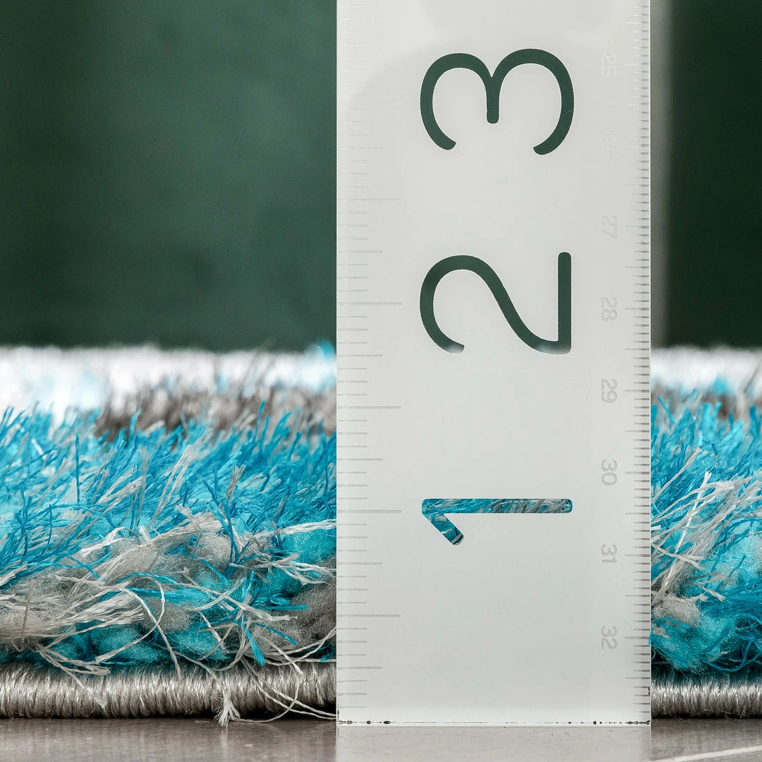 Well Woven Kenzo Retro Geometric Pattern 3D Textured Shag Teal Grey Rug 13 Well Woven Kenzo Retro Geometric Pattern 3D Textured Shag Teal Grey Rug