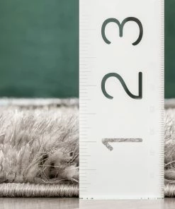 Well Woven Mika Retro Chevron 3D Textured Shag Teal Grey Rug