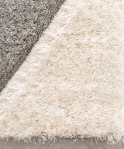 Well Woven Mika Retro Chevron 3D Textured Shag Grey Light Blue Rug