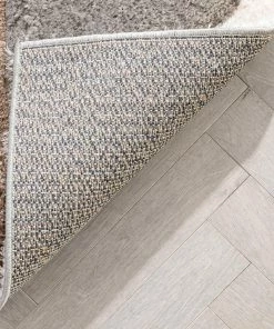 Well Woven Mika Retro Chevron 3D Textured Shag Grey Light Blue Rug