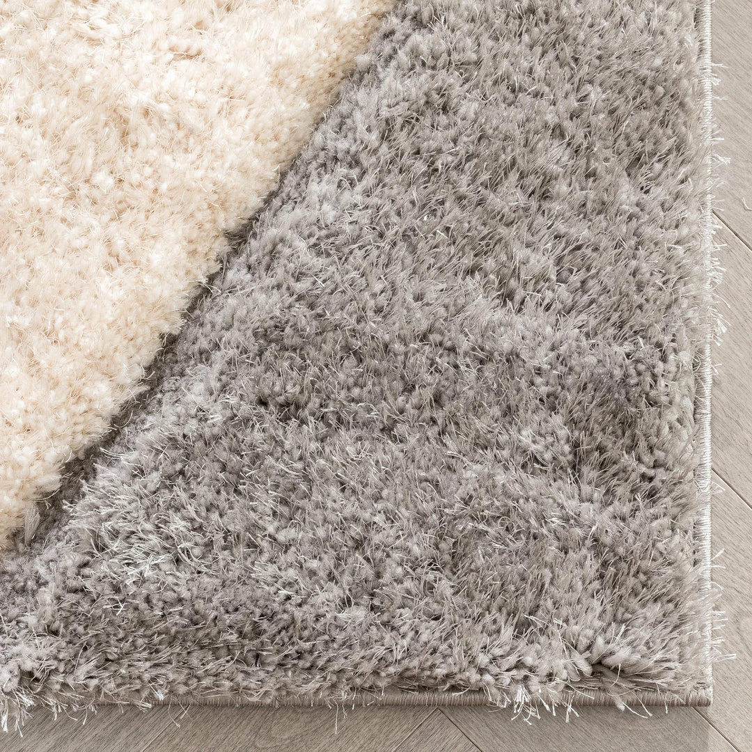 Well Woven Mika Retro Chevron 3D Textured Shag Pink Grey Rug 4 Well Woven Mika Retro Chevron 3D Textured Shag Pink Grey Rug