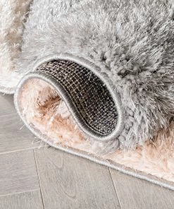 Well Woven Remi Modern Geometric Stripes 3D Textured Shag Grey Purple Rug