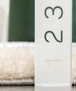 Well Woven Remi Modern Geometric Stripes 3D Textured Shag Grey Purple Rug