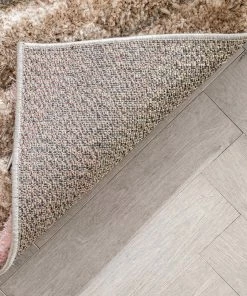 Well Woven Elsie Modern Abstract Waves 3D Textured Shag Grey Pink Rug