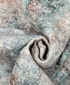 Well Woven Amesti Machine Washable Contemporary Distressed Abstract Light Blue Flat-Weave Distressed Rug Global