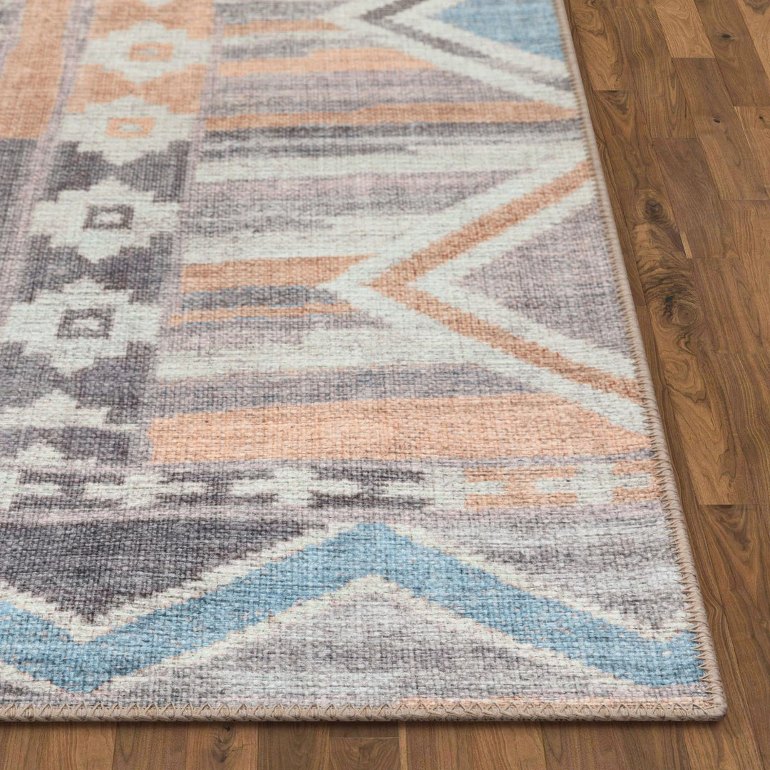 Well Woven Boron Machine Washable Vintage Gabbeh Geometric Pattern Blush Pink Flat-Weave Distressed Rug Global 3 Well Woven Boron Machine Washable Vintage Gabbeh Geometric Pattern Blush Pink Flat-Weave Distressed Rug Global