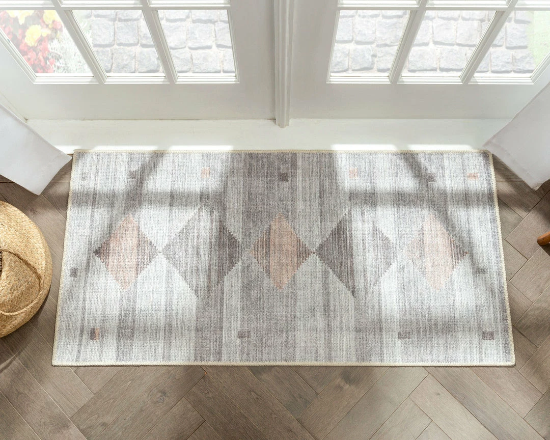 Well Woven Global Argonne Machine Washable Vintage Southwestern Diamond Pattern Grey Flat-Weave Distressed Rug 6 Well Woven Global Argonne Machine Washable Vintage Southwestern Diamond Pattern Grey Flat-Weave Distressed Rug