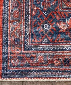 Well Woven Global Daliah Machine Washable Vintage Persian Oriental Red Flat-Weave Rug