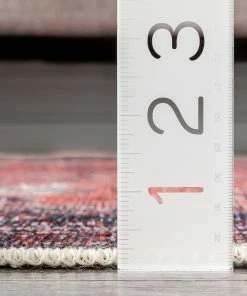 Well Woven Global Daliah Machine Washable Vintage Persian Oriental Red Flat-Weave Rug