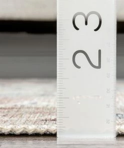 Well Woven Binita Machine Washable Vintage Medallion Oriental Ivory Rust Flat-Weave Rug Global