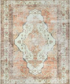 Well Woven Global Ashtyn Vintage Medallion Blush Ivory Persian Rug By Rebecca Propes