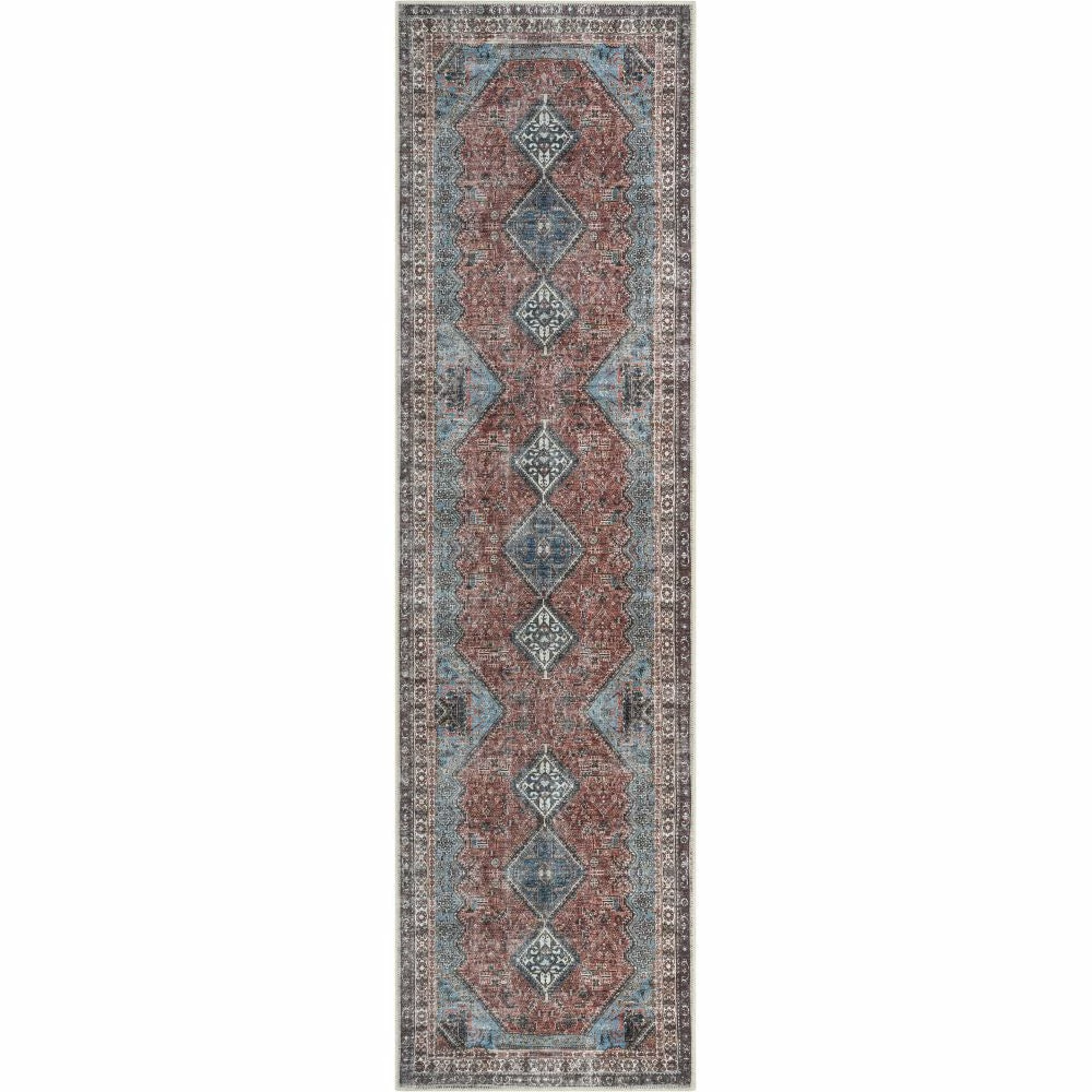Well Woven Menda Machine Washable Vintage Bohemian Meallion Oriental Blush Flat-Weave Distressed Rug 13 Well Woven Menda Machine Washable Vintage Bohemian Meallion Oriental Blush Flat-Weave Distressed Rug