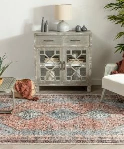 Well Woven Menda Machine Washable Vintage Bohemian Meallion Oriental Light Blue Flat-Weave Distressed Rug Global 22 Well Woven Menda Machine Washable Vintage Bohemian Meallion Oriental Light Blue Flat-Weave Distressed Rug Global