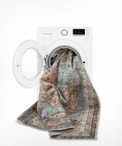 Well Woven Menda Machine Washable Vintage Bohemian Meallion Oriental Light Blue Flat-Weave Distressed Rug Global 18 Well Woven Menda Machine Washable Vintage Bohemian Meallion Oriental Light Blue Flat-Weave Distressed Rug Global