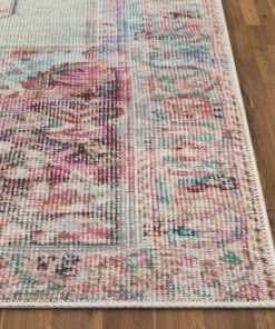 Well Woven Ramon Machine Washable Vintage Persian Botanical Pink Pastel Green Flat-Weave Distressed Rug Global 15 Well Woven Ramon Machine Washable Vintage Persian Botanical Pink Pastel Green Flat-Weave Distressed Rug Global