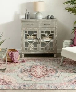 Well Woven Ramon Machine Washable Vintage Persian Botanical Pink Pastel Green Flat-Weave Distressed Rug Global 16 Well Woven Ramon Machine Washable Vintage Persian Botanical Pink Pastel Green Flat-Weave Distressed Rug Global