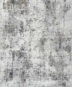 Well Woven Arcata Machine Washable Contemporary Distressed Abstract Grey Flat-Weave Distressed Rug
