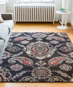 Well Woven Biju Charcoal Vintage Rug