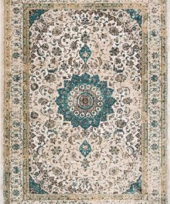 Well Woven Mahal Beige Vintage Medallion Rug