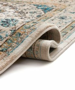 Well Woven Mahal Beige Vintage Medallion Rug