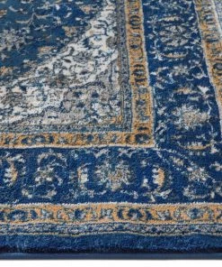 Well Woven Mahal Blue Vintage Medallion Rug