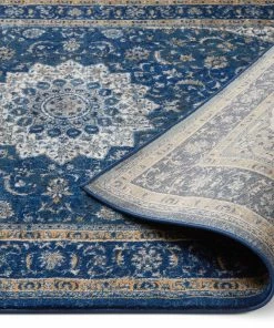 Well Woven Mahal Blue Vintage Medallion Rug
