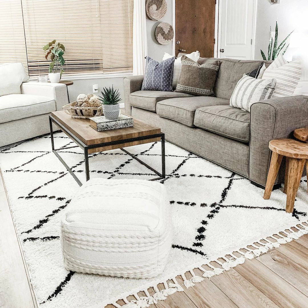 Well Woven Global Patli Moroccan Trellis Ivory Shag Rug 14 Well Woven Global Patli Moroccan Trellis Ivory Shag Rug