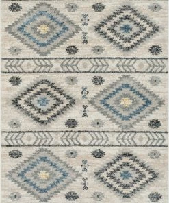 Well Woven Global Prato Tribal Southwestern Geometric Blue Rug