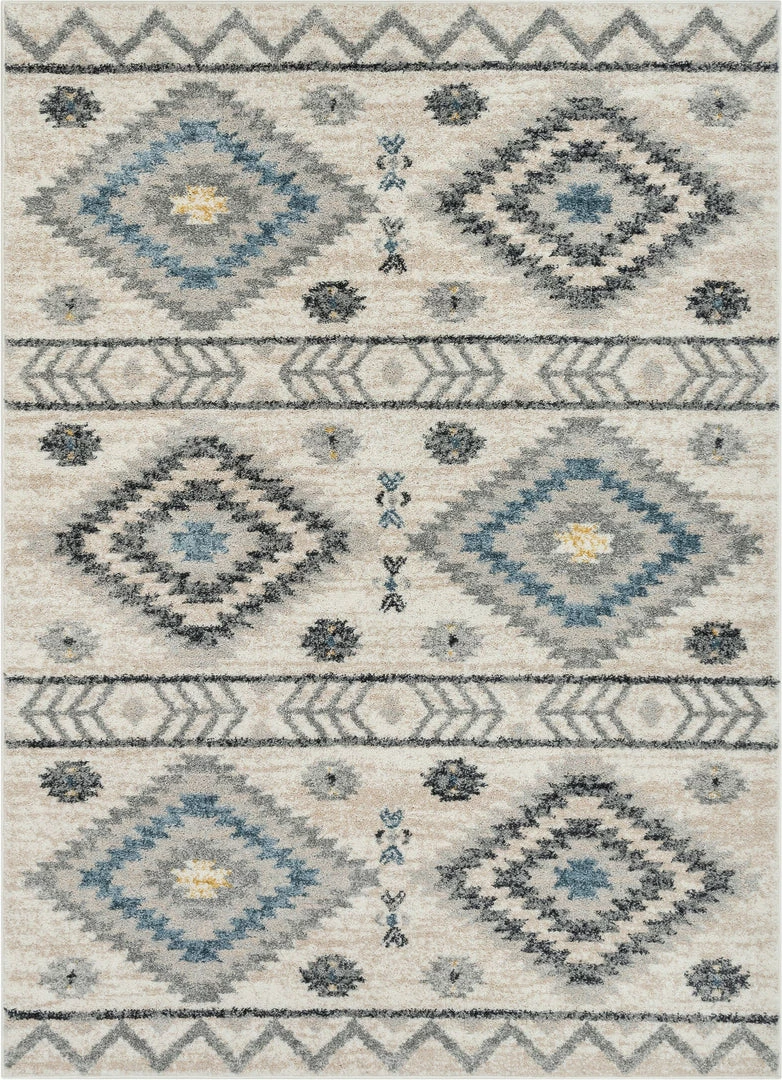 Well Woven Global Prato Tribal Southwestern Geometric Blue Rug 1 Well Woven Global Prato Tribal Southwestern Geometric Blue Rug