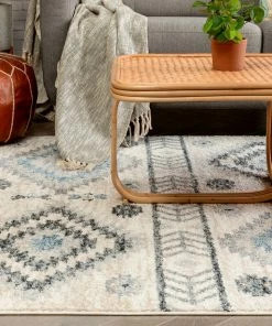 Well Woven Global Prato Tribal Southwestern Geometric Blue Rug 12 Well Woven Global Prato Tribal Southwestern Geometric Blue Rug