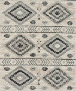 Well Woven Prato Tribal Southwestern Geometric Grey Rug