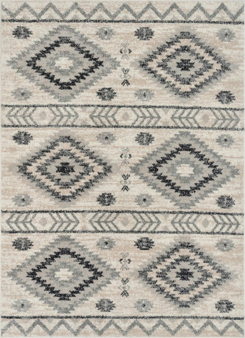 Well Woven Prato Tribal Southwestern Geometric Grey Rug 1 Well Woven Prato Tribal Southwestern Geometric Grey Rug