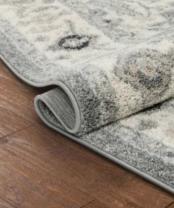 Well Woven Forti Perisan Medallion Botanical Border Grey Rug 15 Well Woven Forti Perisan Medallion Botanical Border Grey Rug