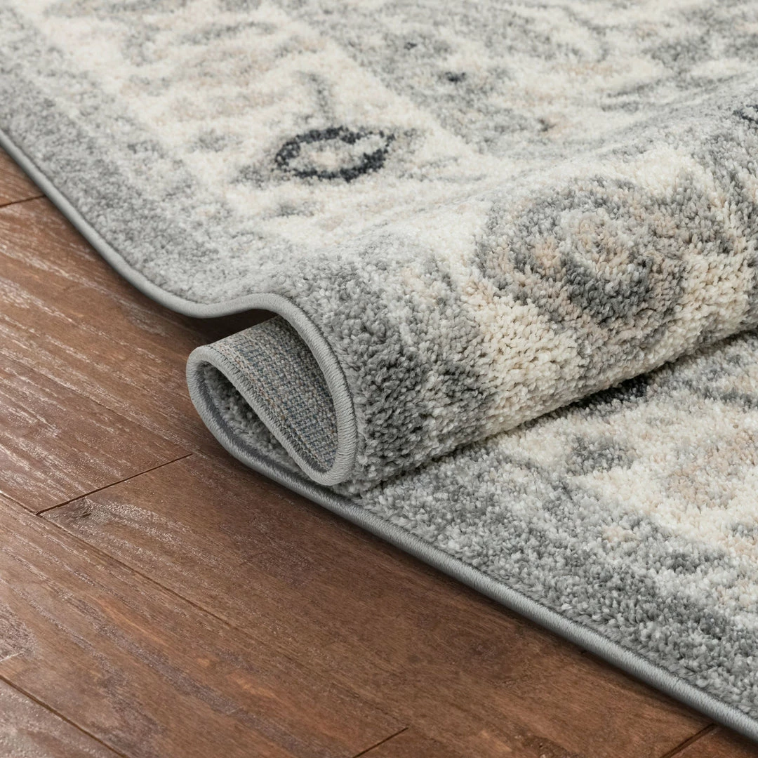 Well Woven Forti Perisan Medallion Botanical Border Grey Rug 7 Well Woven Forti Perisan Medallion Botanical Border Grey Rug