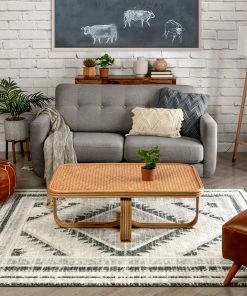 Well Woven Pisa Aztec Tribal Southwestern Grey Rug