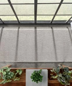 Well Woven Geometric Carlow Solid & Striped Textured Taupe Ivory Ultra Soft High-Low Shag Rug