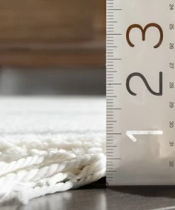 Well Woven Geometric Monroe Solid & Striped Textured Ivory Ultra Soft High-Low Shag Rug 24 Well Woven Geometric Monroe Solid & Striped Textured Ivory Ultra Soft High-Low Shag Rug