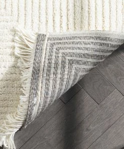 Well Woven Geometric Monroe Solid & Striped Textured Ivory Ultra Soft High-Low Shag Rug 19 Well Woven Geometric Monroe Solid & Striped Textured Ivory Ultra Soft High-Low Shag Rug