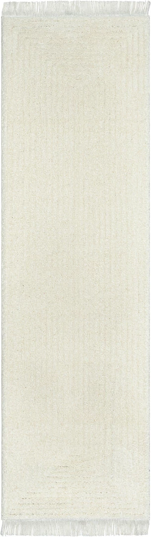 Well Woven Geometric Monroe Solid & Striped Textured Ivory Ultra Soft High-Low Shag Rug 8 Well Woven Geometric Monroe Solid & Striped Textured Ivory Ultra Soft High-Low Shag Rug